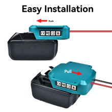 18-V-Lithium-Ionen-Akku-Auto-Starthilfe-Adapter Auto-Starthilfekabel Kfz-Starthilfekabel mit Sicherungsschalter für