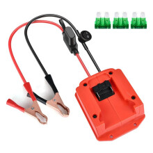 18V Li-Ion-Batteri Bilhjälpstartadapter Bilbygelkablar Automotive Booster-Kablar med Säkringsbrytare för