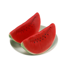 Artificial Watermelon Slice for Home Decor, Realistic Lifelike Faux Watermelon Slices with 3D Watermelon Seed Design, Lifelike Simulated Shape