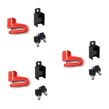 3 Sets Bike Disc Brake Lock Motorcycle Electric Car Disc Brake Key Lock Riding Equipment Accessories Bicycle Lock Red