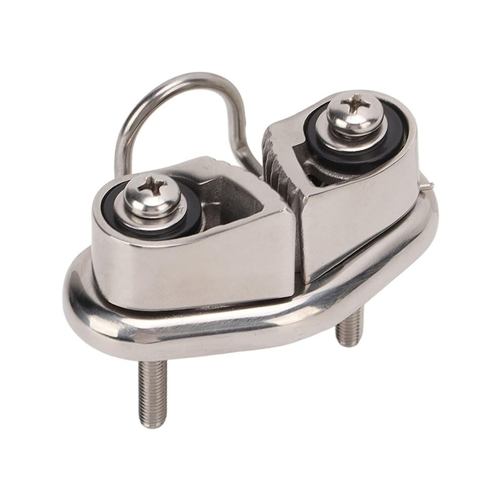316 Stainless Steel Boat Cam Cleat With Wire Leading Ring, Mirror Polished Sailboat Cleat For 10Mm Rope 6032539537577