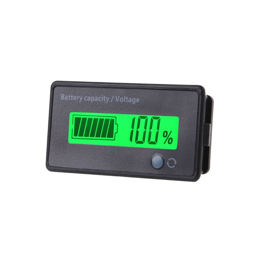 12V-72V Lead Acid Lithium Battery Capacity Voltage Meter Battery Indicator Monitors Screen Green 6131517424110