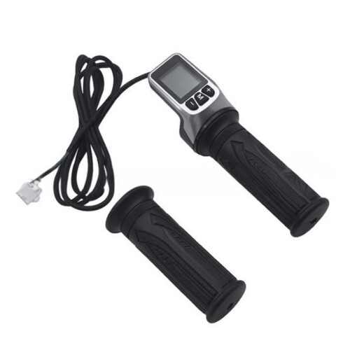 124DX 36V/48V LCD Display de Quantidade Elétrica com Interruptor EBike Speed Governing Throttle Grip Acelerador Elétrico