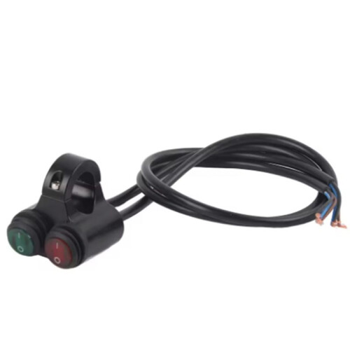 22mm Universal Motorcycle Handlebar Headlight Brake Fog Lights Horn Dual Control Button  D