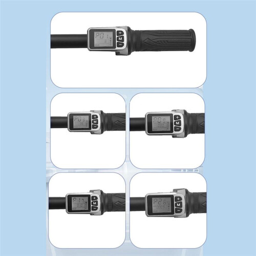 124DX 36V/48V LCD Display de Quantidade Elétrica com Interruptor EBike Speed Governing Throttle Grip Acelerador Elétrico 2