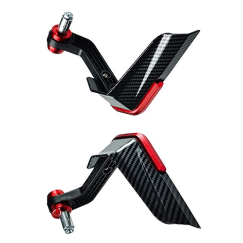 Motorradgriff-Handschützer, Windschutz, Bürstenstangendekoration, Universelle Griffschutzabdeckung, Lenkerhandschutz, Rot 2