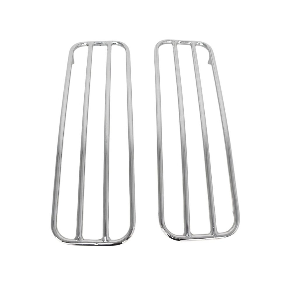 1Pair Motorcycle Chrome Hard Saddlebags Top Rails Trim Cover For Touring 1993-2013 Hard Saddlebags Top Rails Silver 6032137135632