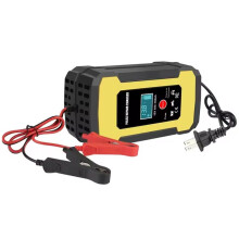 Car Battery Charger Intelligent Pulse Repair LCD Display for Auto Motorcycle 12V 6A Charger Cycle GEL Lead-Acid US Plug