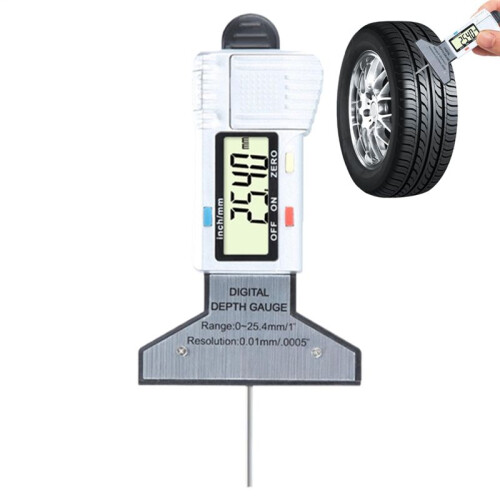 Digital Tire Tread Depth Meter-Tread Depth Detector-Digital Tire Depth Gauge LCD Display-Digital 0.25.4mm Range 2