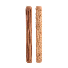 2 Stuks Klei Modellering Patroon Rollen, Geplaveide Houtnerf Patroon Klei Deegroller Getextureerde Handroller Aardewerk Gereedschap