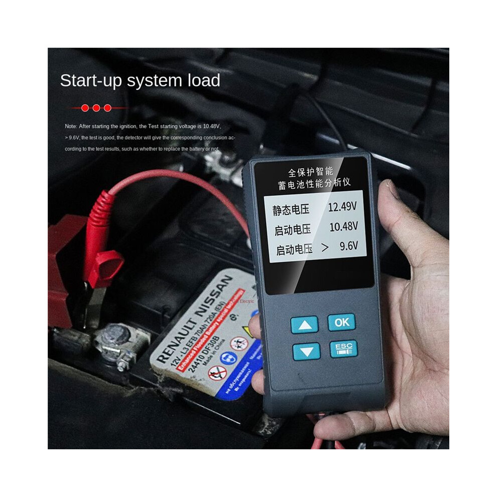 Battery Battery Detector 12V/24V Intelligent Voice Broadcast Multi-Function Internal Resistance And Voltage Detection 6032682003974