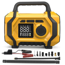 Compresor de Aire Portátil para Inflar Neumáticos, Bomba de Aire de 150 PSI para Neumáticos Coche, Bomba Inalámbrica para Bicicletas y Balones de