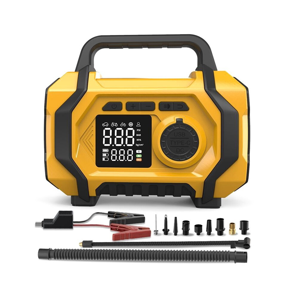 Tire Inflator Portable Air Compressor, 150Psi Air Pump For Car Tires,Cordless Car Balls Bike Pump Emergency Start Power 4714222117472