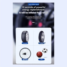 Bomba de Ar para Carro 150PSI Compressor de Ar Sem Fio Inflador de Pneus Elétrico Portátil com Função de Luz LED para Carro