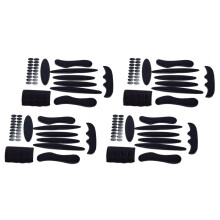 Paquet de 4 Tampons éponge de Remplacement Universels pour Cyclisme, Ensemble de Coussins de Casque pour Casque de Vélo de Cyclisme, Noir