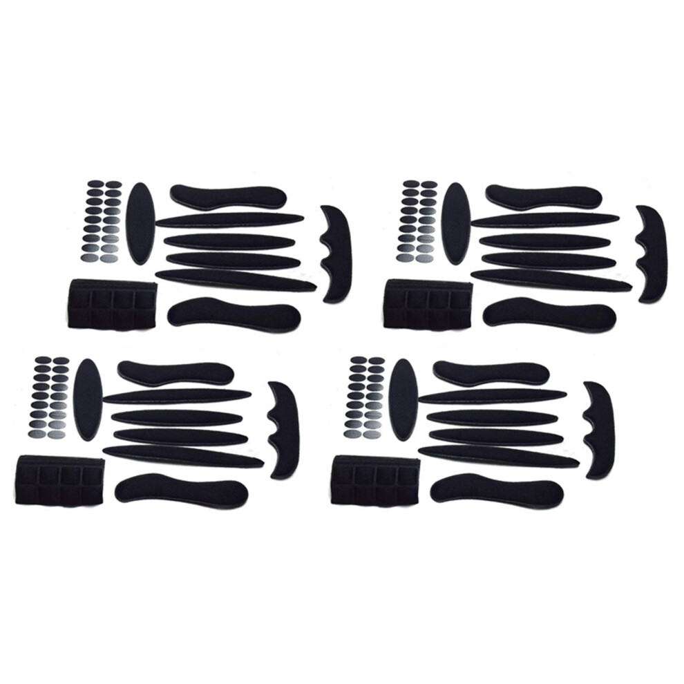 4 Pack Universal Cycling Replacement Sponge Pads Set Helmet Cushions Kit For Bike Cycling Motorcycle Helmet, Black 6132564540396