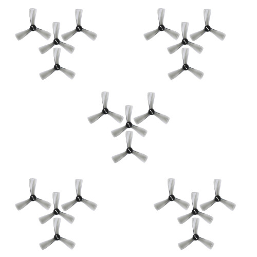10x para Nazgul Cine 2525 2,5 Polegadas Tri-Blade/3 Blade Prop Hélice CW CCW para FPV ProTek25 Drone Parte-Cinza
