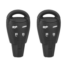 2X Replacement 4 Buttons Keyless Entry Remote Car Key Fob Shell Case Cover and Button Pad with Insert Blade