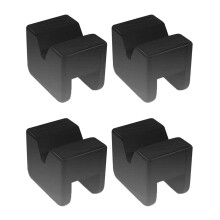 4 Piezas Almohadilla de Goma de Gato Adaptador Soporte de Gato Universal Goma Ranurada Marco Riel Pellizco Protector de Soldadura Almohadillas