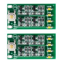 2X Modulo Indicatore Capacità Batteria Al Litio 3S 11.1V 12V 12.6V Lipo Pannello Indicatore Livello Alimentazione Li-Ion 3 Serie 9-26V