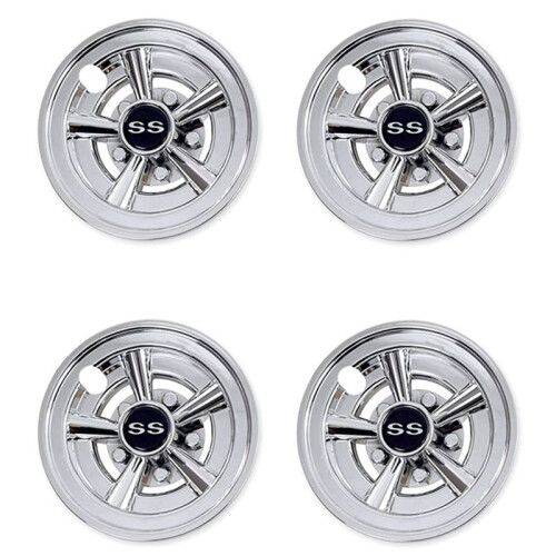 4 pçs 8 polegadas SS tampas de roda para carrinho de golfe 5 raios design hub cap para carrinhos de golfe para carro clube EZGO