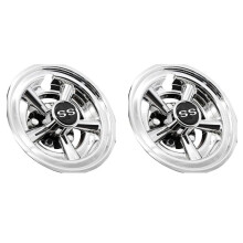 2Pcs 8Inch SS  Cart Wheel Covers, 5 Spoke Design Hub Cap for  Carts for Club Car, EZGO,