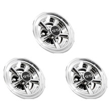 3Pcs 8Inch SS  Cart Wheel Covers, 5 Spoke Design Hub Cap for  Carts for Club Car, EZGO,