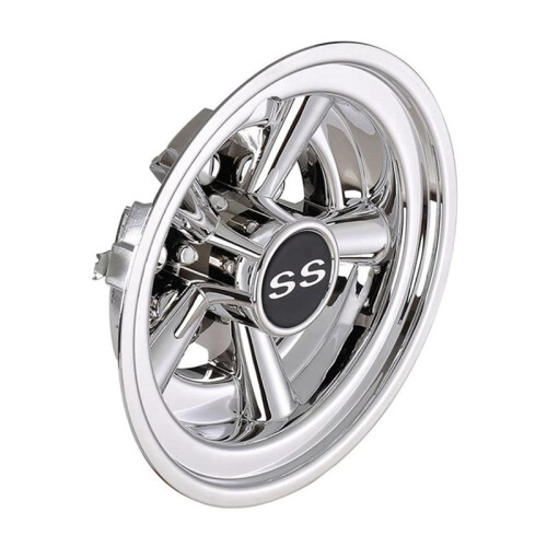 4 pçs 8 polegadas SS tampas de roda para carrinho de golfe 5 raios design hub cap para carrinhos de golfe para carro clube EZGO 2