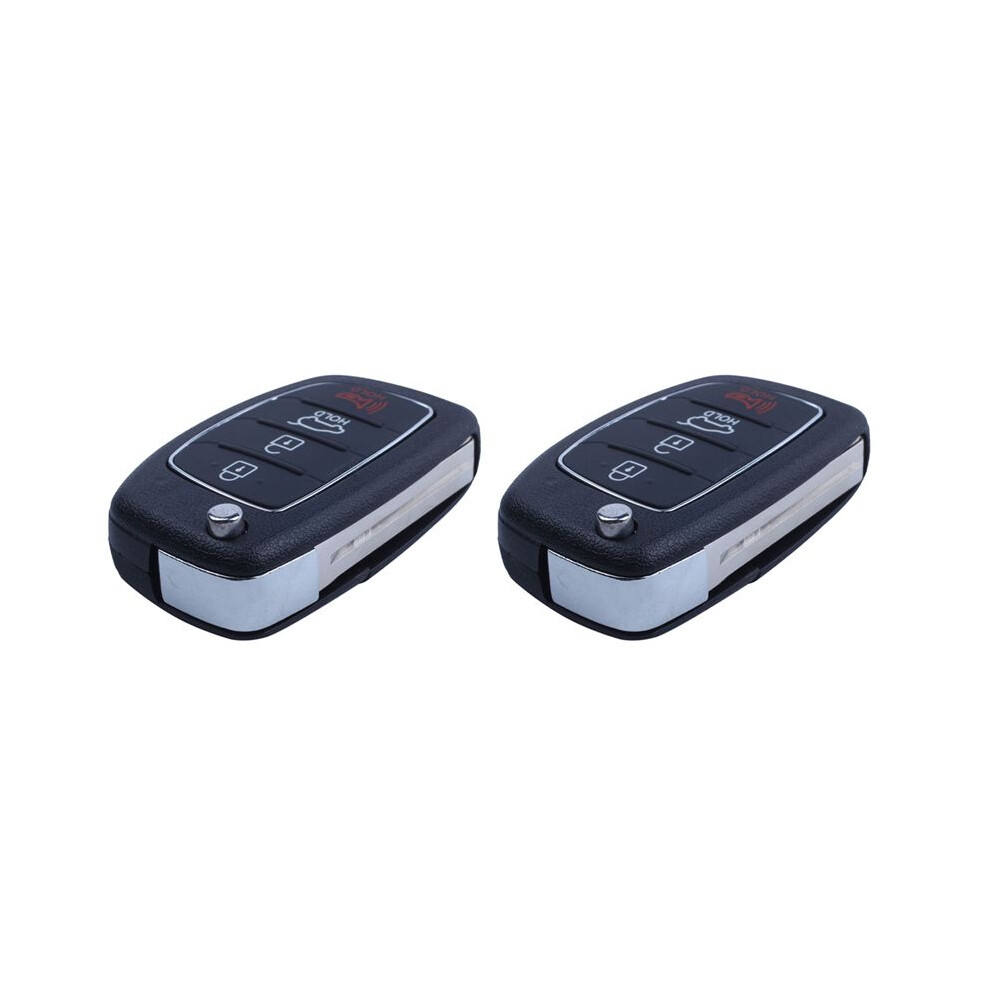 2X Flip Key Shell Fit For Santa Fe Remote Key Case Fob 4 Button Pg180d 6031654662041