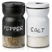 Farmhouse Salt och Peppar Shakers Set med Justerbara Lock, Modern HemlandsköKsinredning, SöT Shaker Set