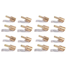 16Pc 6mm Auto Air Pump Chuck Clip Car Truck Tyre Tire Inflator Valve Connector Car Open Brass Stem Tire