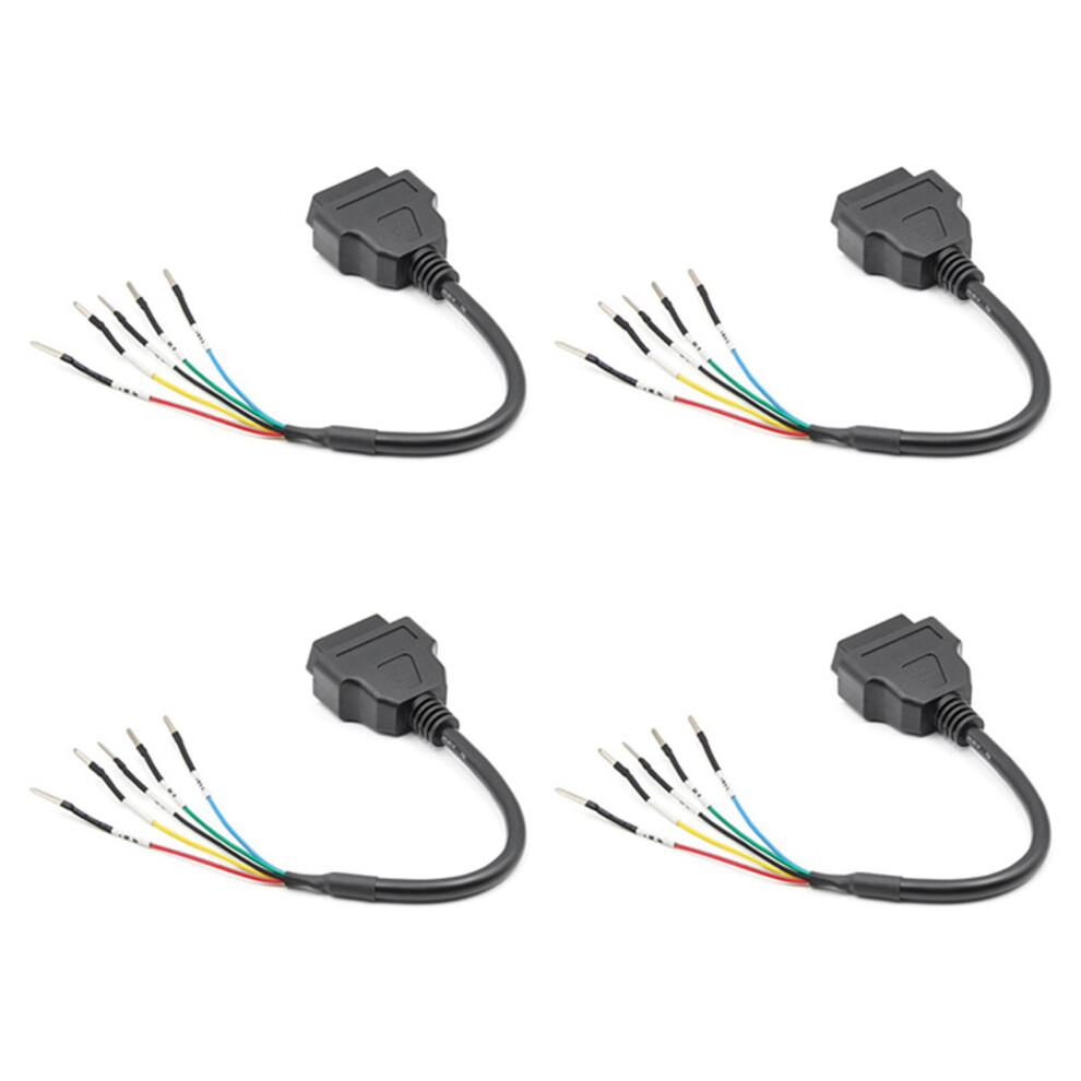 4X 16 Pin Obd Obd2 Female K Can Jumper Tester Connector Car Diagnostic Extension Cable Cord Pigtail 6033976559276