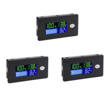 5X Monitor Della Capacità Della Batteria, Misuratore Della Batteria 10-100V, Misuratore 'Indicatore di Temperatura Fahrenheit Della Tensione