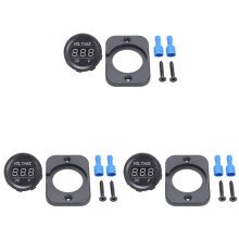 3X 12V-24V à Prova D'água Carro Motocicleta LED Display Digital Voltímetro Medidor de TensãO Preto