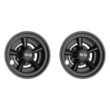 2 Stück 20,3 cm SS Golfwagen-Radabdeckungskappe 5-Speichen-Design-Nabenkappe für Golfwagen Club Car EZGO