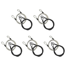 5X 100CM/3.3Ft Long Travel Security Cable Lock,Braided Steel Coated Safety Cable Luggage Lock,Safety Cable Wire Rope