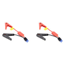 2X with EC5 Plug Connector Emergency Battery Jump Cable Alligator Clamps Clip for Car Jump Alligator Clip Jumper
