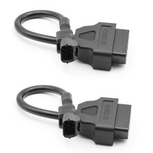 2X 3 to 16 Pin Motorcycles OBD Adaptors OBD2 Diagnostic Cable Extension Connectors for KYMCO Motorcycles Accessories