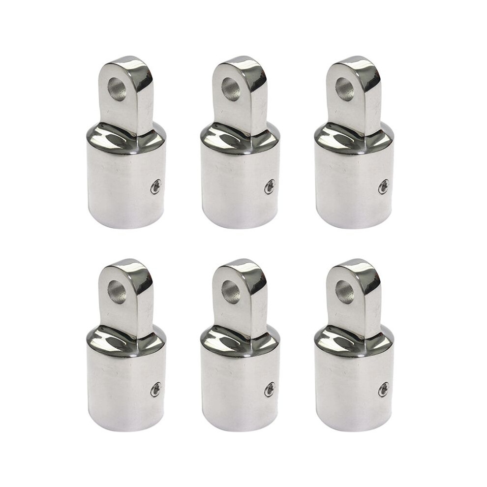 6X Single Screw 316 Stainless Steel 20Mm Eye End Cap Bimini Top Hardware Marine Boat Yacht External Canopy Tube End 6132728708006