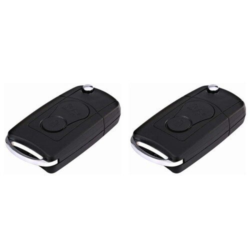 2X for  Actyon Kyron Rexton Flip Remote Car Key Shell Case 2 Buttons Car Accessories ,Black 1