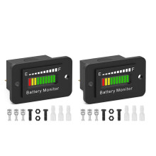 2X 12V 24V 36V 48V 60V 72V LED Battery Monitor Gauge Battery Fuel Gauge Indicator Lithium Ion Battery Tester
