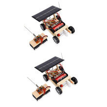 2X Assemble Solar Car Remote Control RC Car Educational Toys DIY Science Technology Car Toys Set for Children Gifts