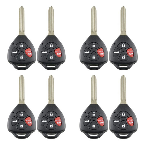 8 X Remote Car Key Fob Shell Case for 2007 2008 2009 2010 2011  Camry Rav4