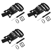 3X Kit de Substituição de Fivela de Liberação Rápida para Capacete, Capacetes com Catraca para Cinta de Queixo de Até 1 Polegada, Capacetes de