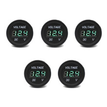 5X Car Motorcycle Waterproof LED Digital Display Voltmeter 12V-24V (Green)