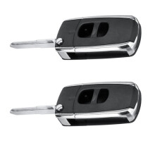 2X 2 Buttons Remote Flip Folding Car Key Shell Case Uncut Blank Blade Replacement for 2 3 5 6 MX-5 RX-8