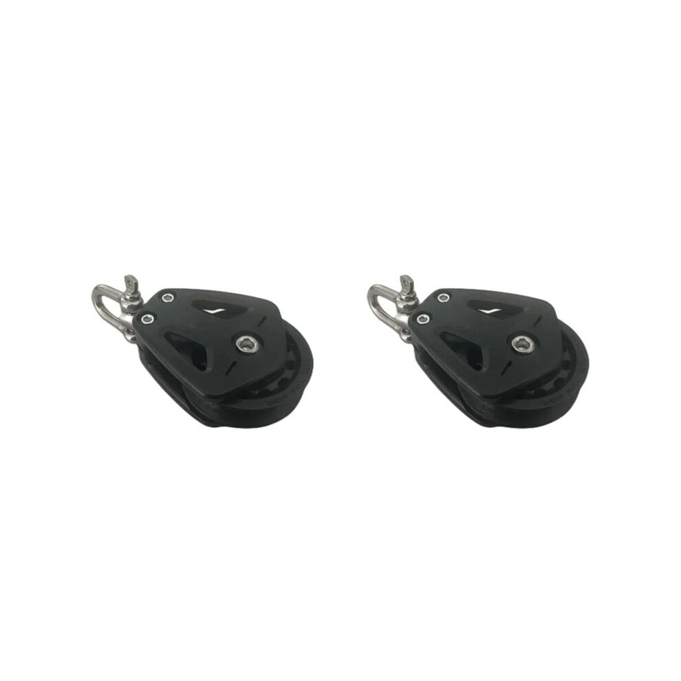 2X High Load Sheave Block Universal- Single Pulley Swivel Shackle Sailboat Plain Bearing Block Rope Runner 6032210607735