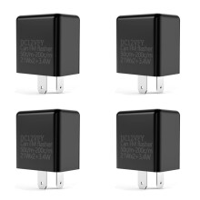 4X 2-Pin LED Flasher Relay 12V Adjustable Frequency for Motorcycle Turn Signal Fix Blinker Lights Indicator Relays