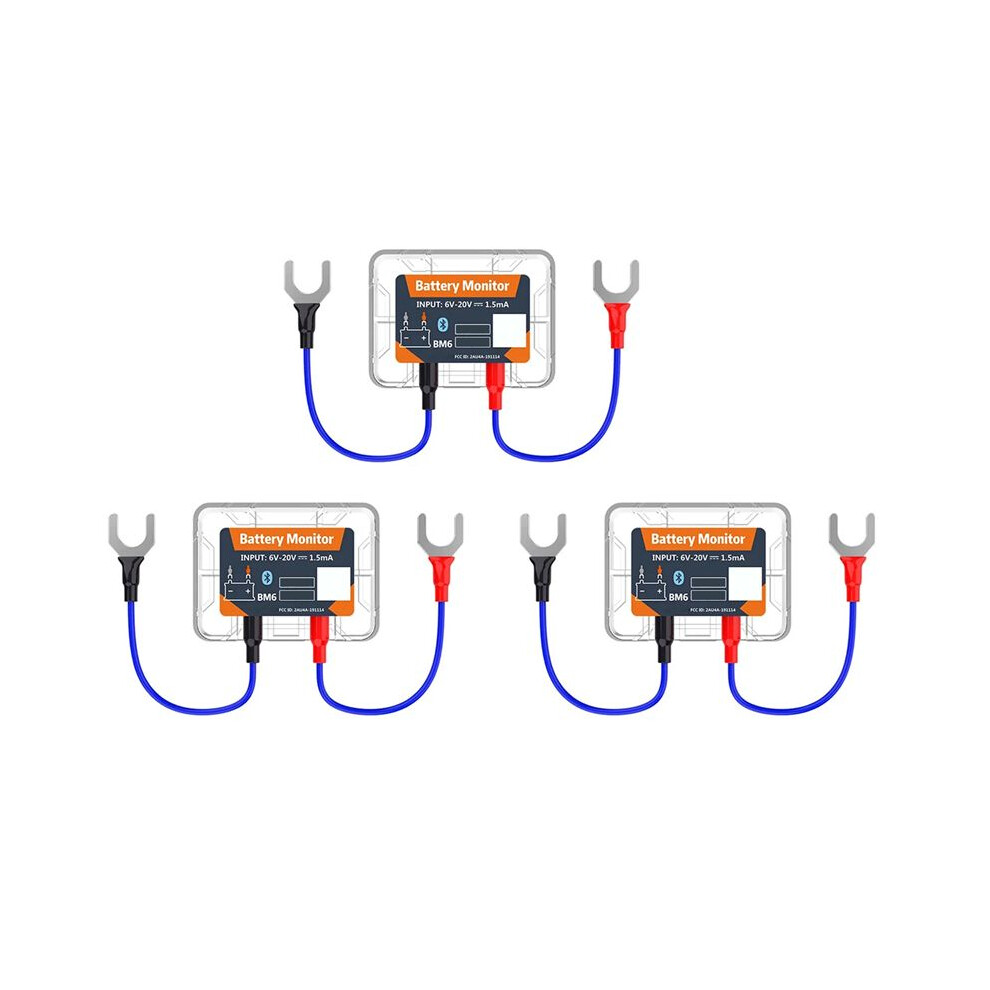3X Wireless 12V Battery Monitory Bm6 With Car Battery Health Check App Monitoring Battery Tester 6032839969658