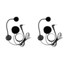 2X Motorhelmen Intercom Mic Headset 2 Luidsprekers 32Ω Microfoon voor Half-Motorhelm Elleboogplug